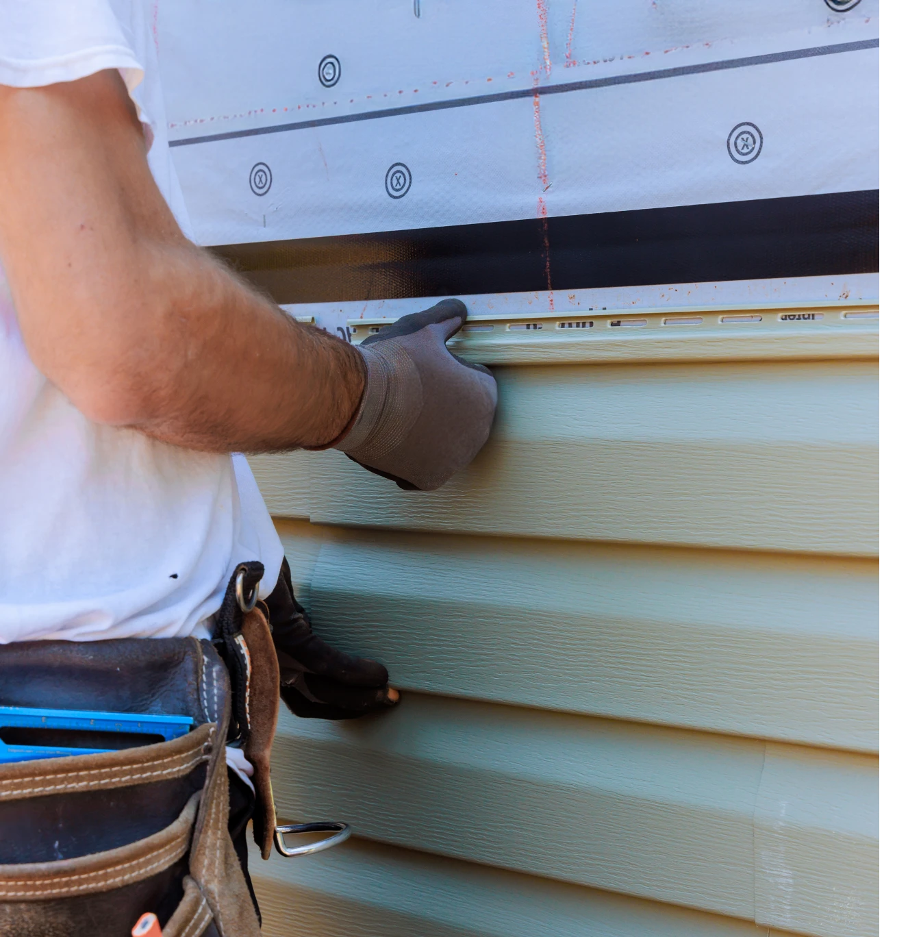 Home renovation with siding installation